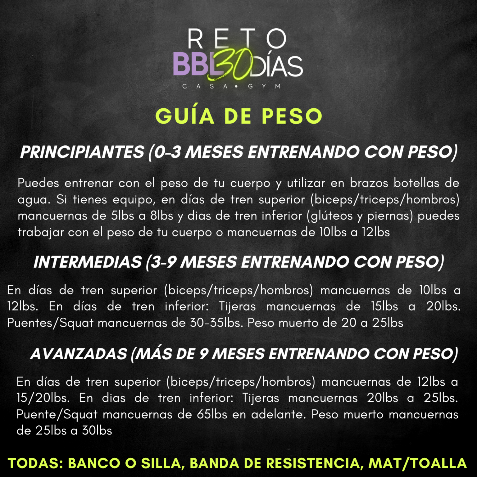 BBL 30 Días – TrainingVidTV